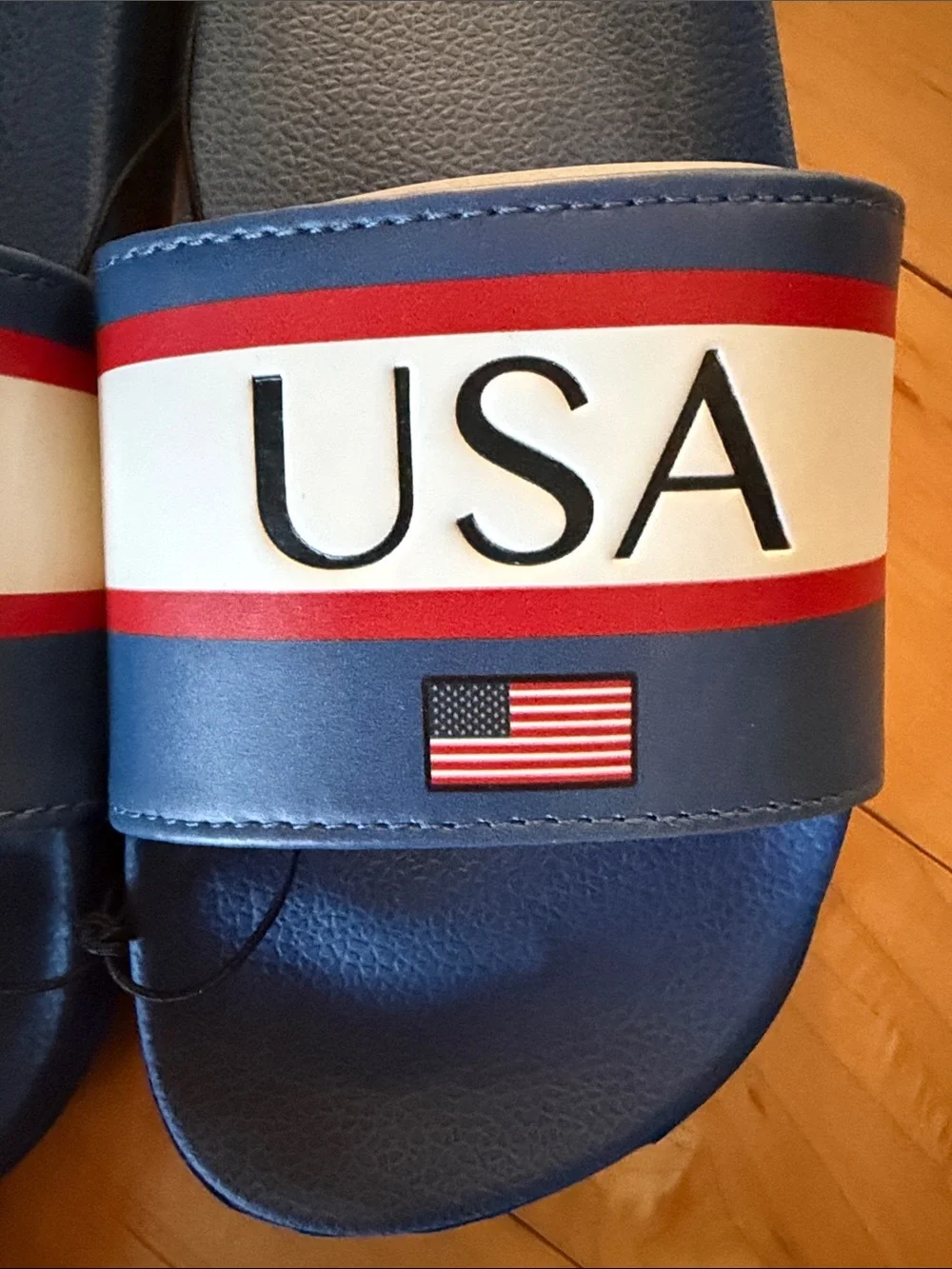 Kids soccer fan slides USA Size 9/10, 13/1, 2/3